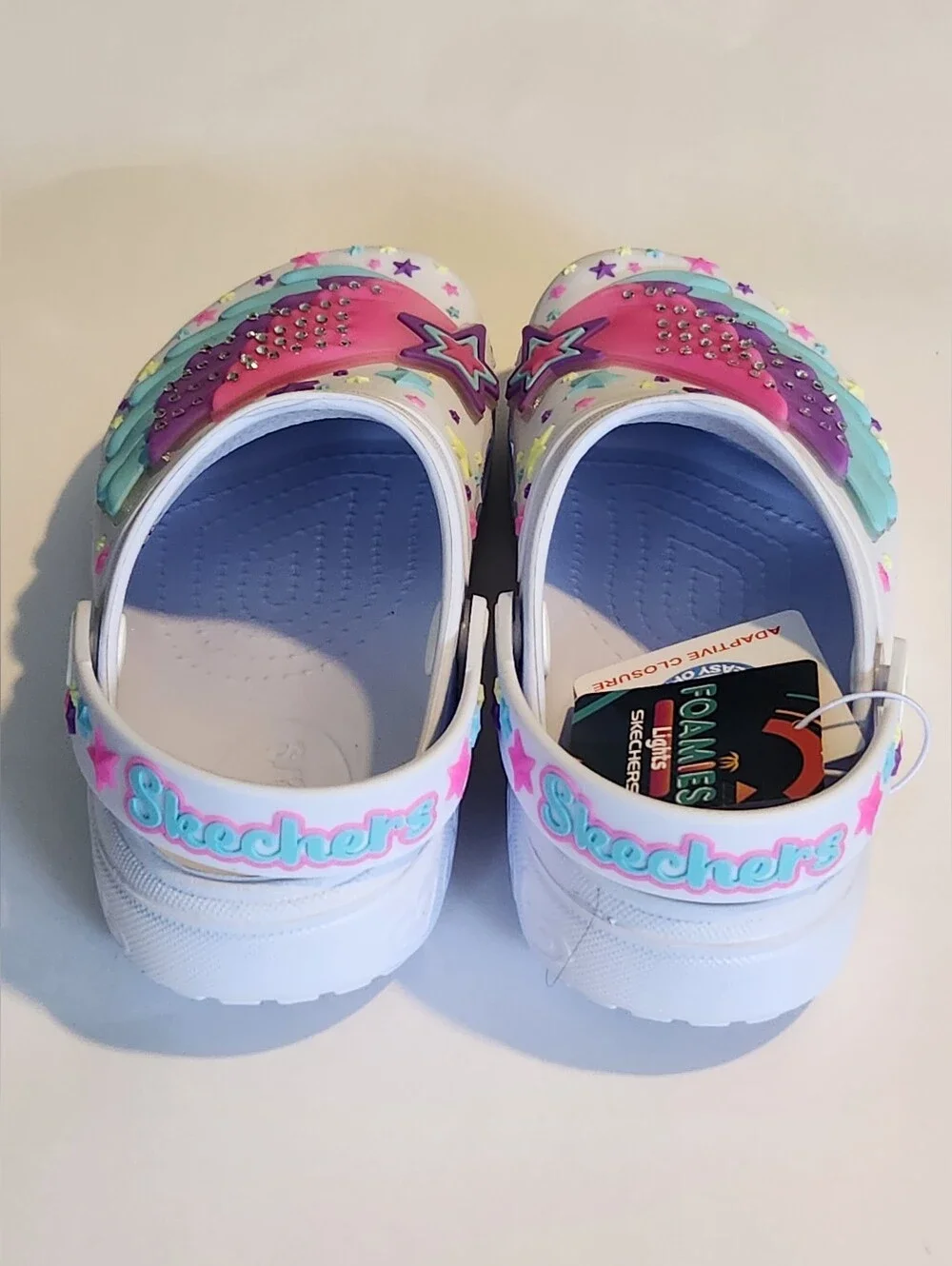 Skechers Foamies Wing Star Light Up Shoes NWT